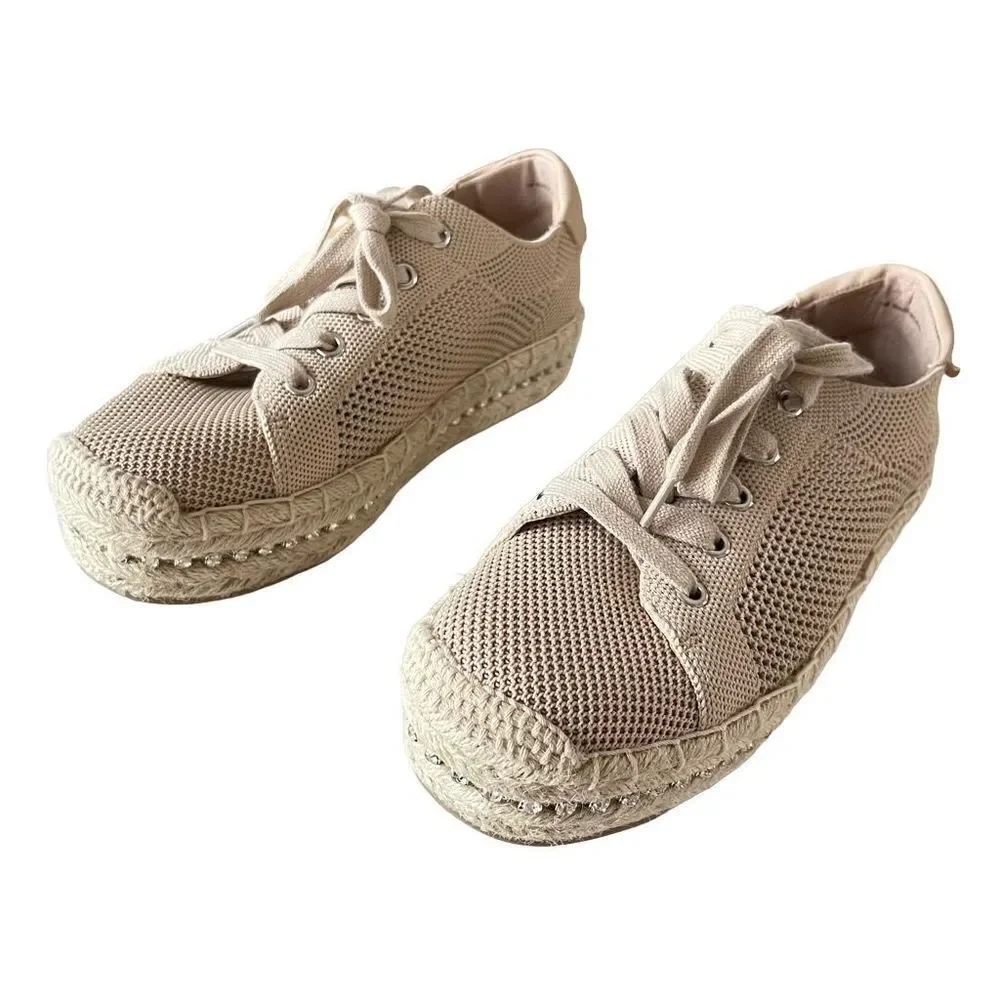 Chelsea & Violet Vitna Flatform Espadrilles Shoes 7